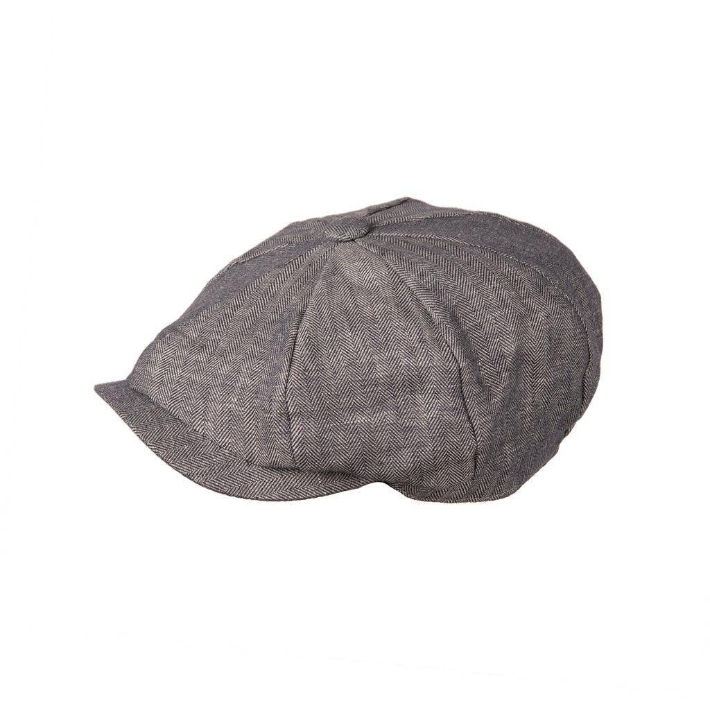 Heritage Traditions - Wholesale Newsboy/Schoolboy Hat - Unisex - Carlyle Herringbone Linen Newsboy Cap14