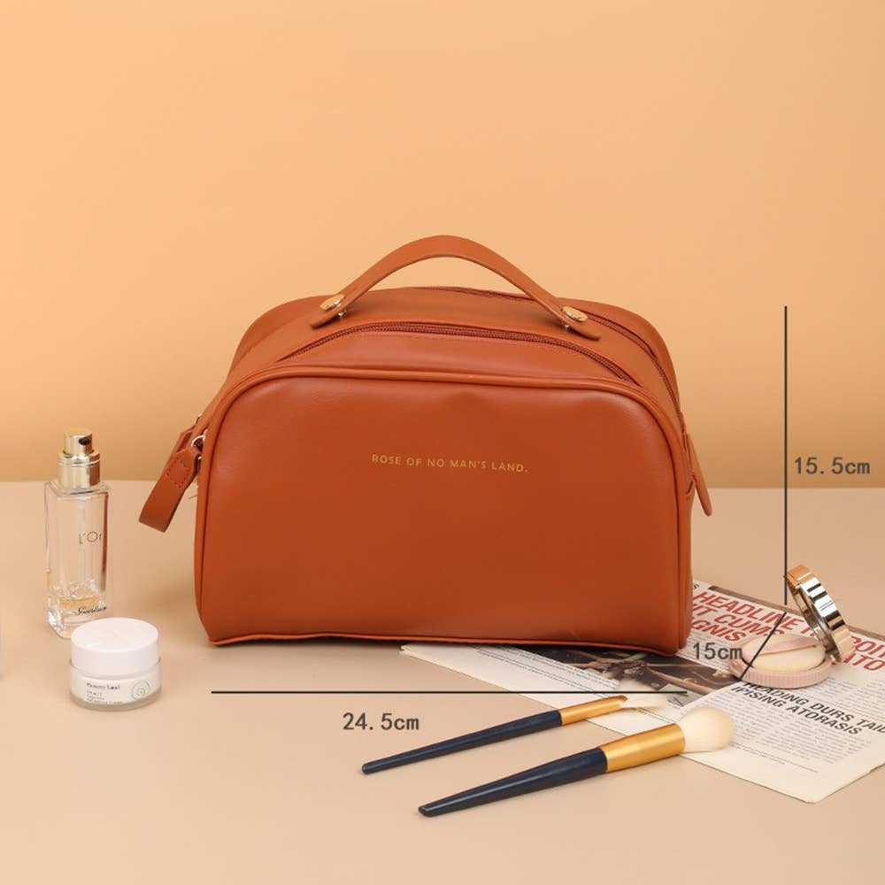 Wholesalesir - Vente Trousse de toilette – femme - Trousse de toilette imperméable de grande capacité à fermeture éclair à double couche2