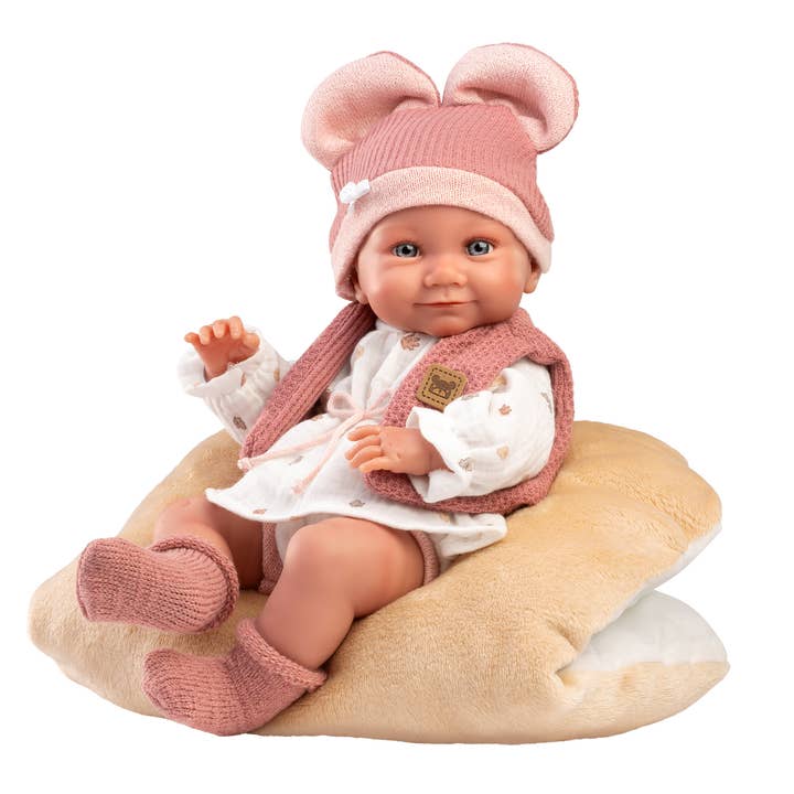 Llorens - Wholesale Doll - Kids - 15.7" Anatomically-Correct Newborn Doll Carlota with Cushion1