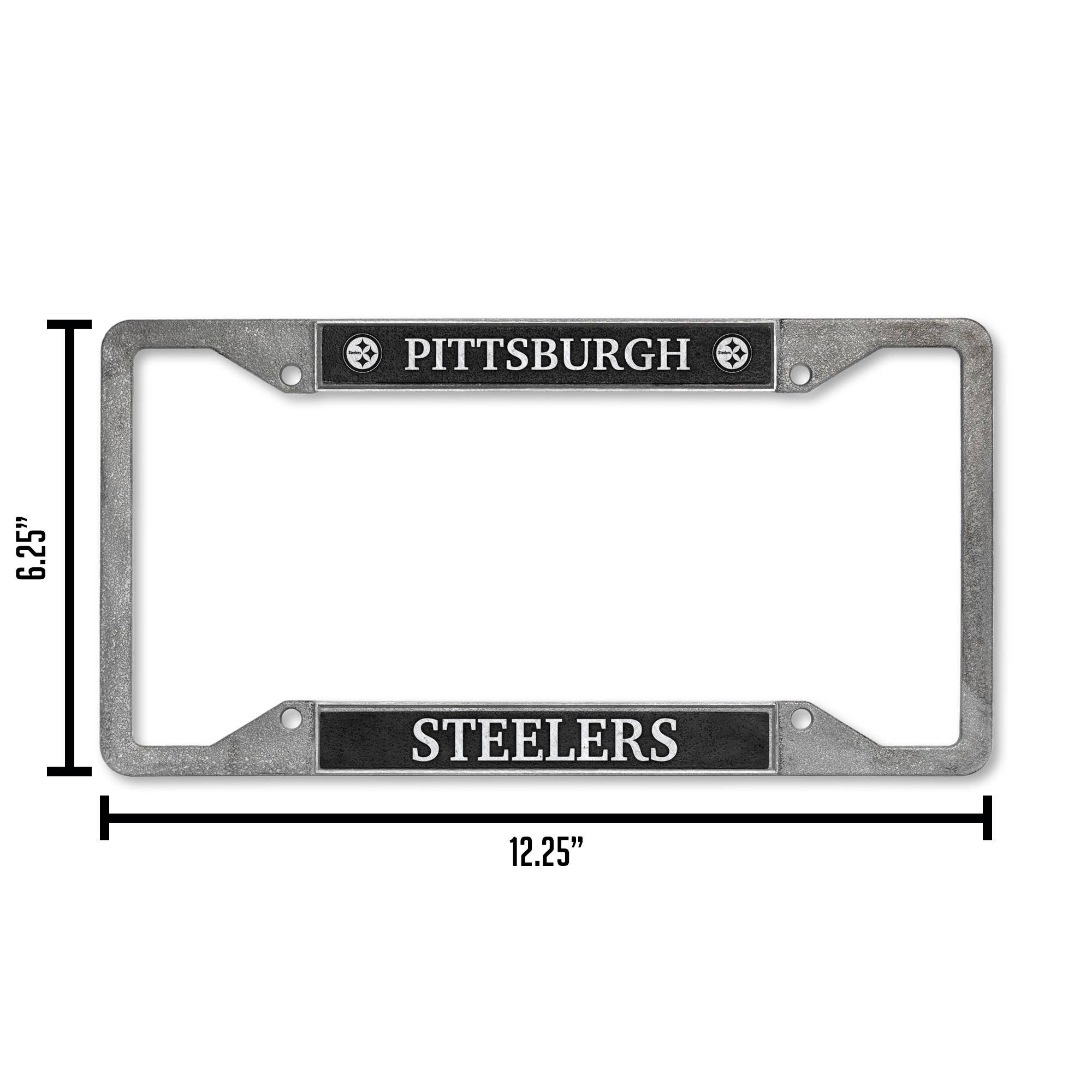 Rico Industries - Wholesale Car Decorative Charm - Unisex - NFL  Pittsburgh Steelers  Pewter License Plate Frame4