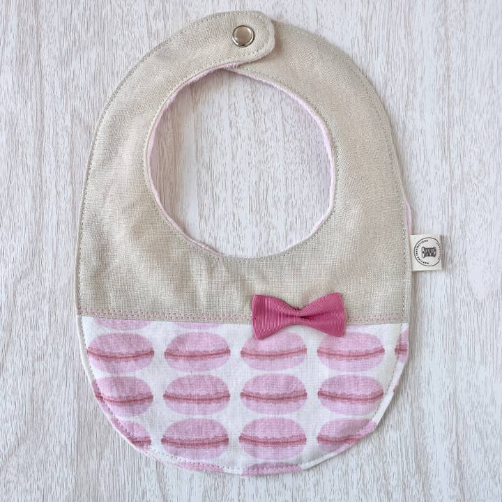 Handmade "Linen and Whimsy" Baby Bibs Non-Embroidered Girl for wholesale by Naptime Inspirations