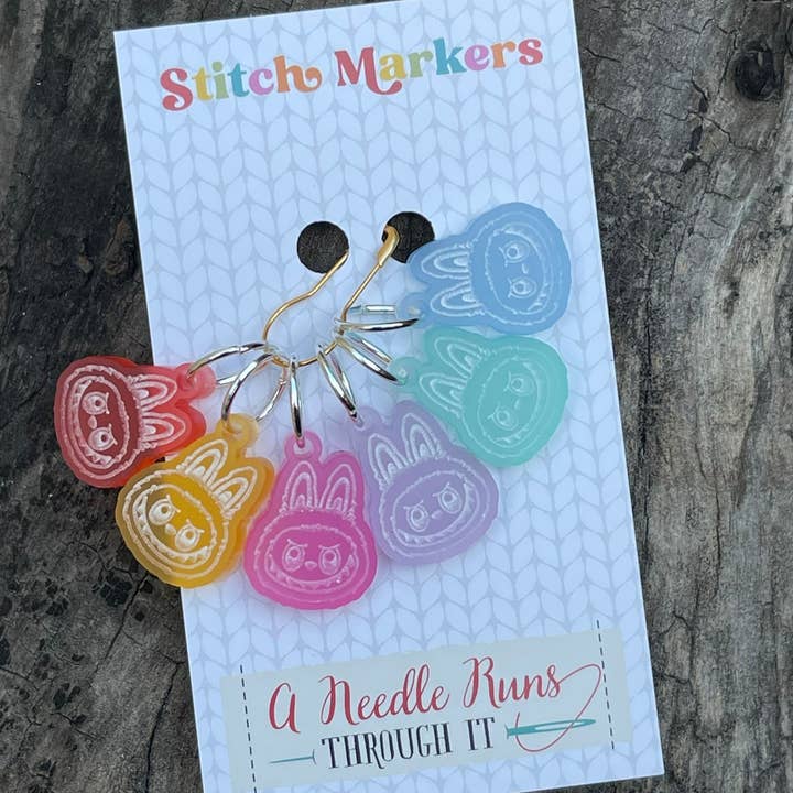Lafufu - Stitch Markers (set of 6) for wholesale by A Needle Runs Through It