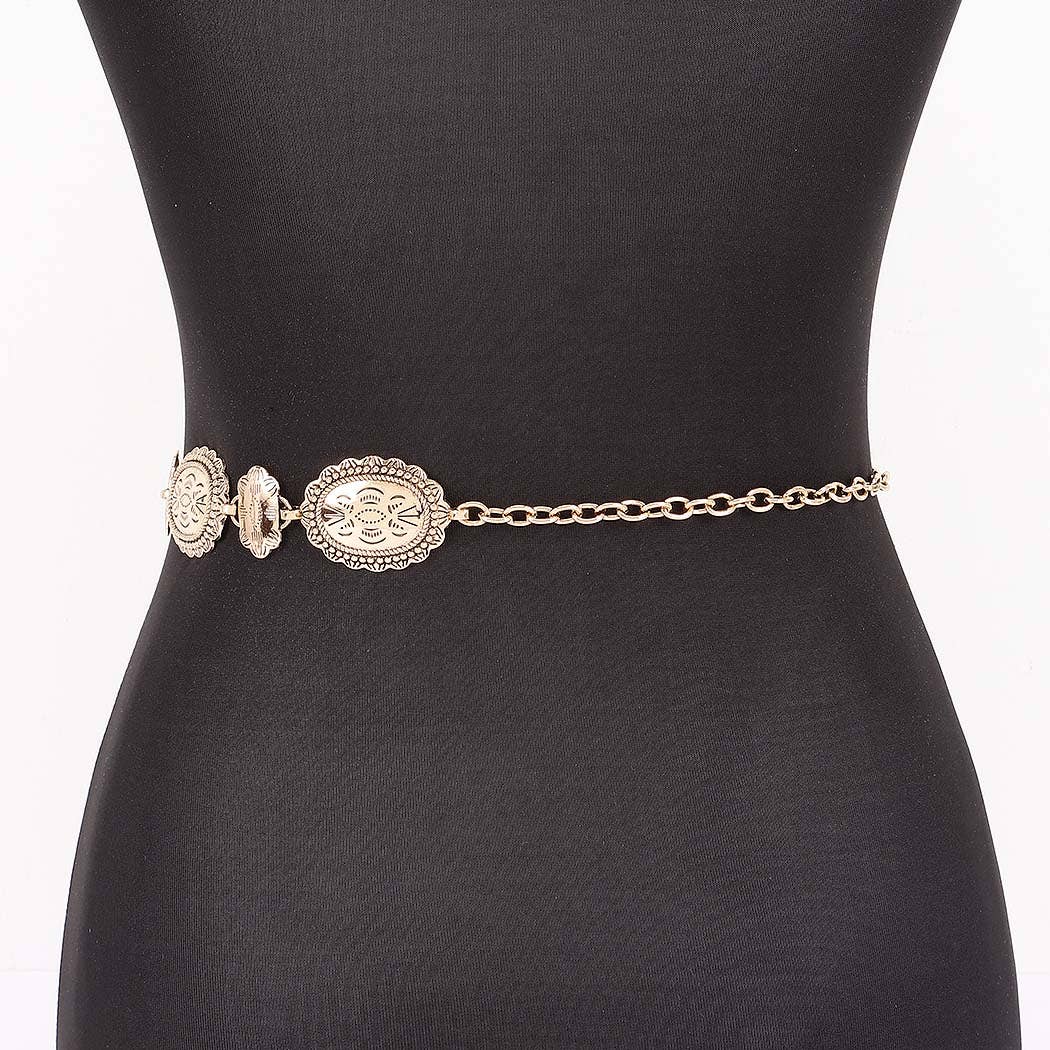 3AM BY H&D ACCESSORIES - Wholesale Belt - Women's -  Vintage Metal Chain Belt3