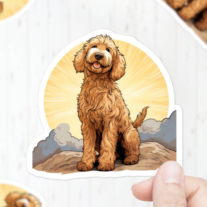 Adesivo Goldendoodle | Adesivo per animali domestici, cani per la vendita all'ingrosso da parte di Mystical Clarity