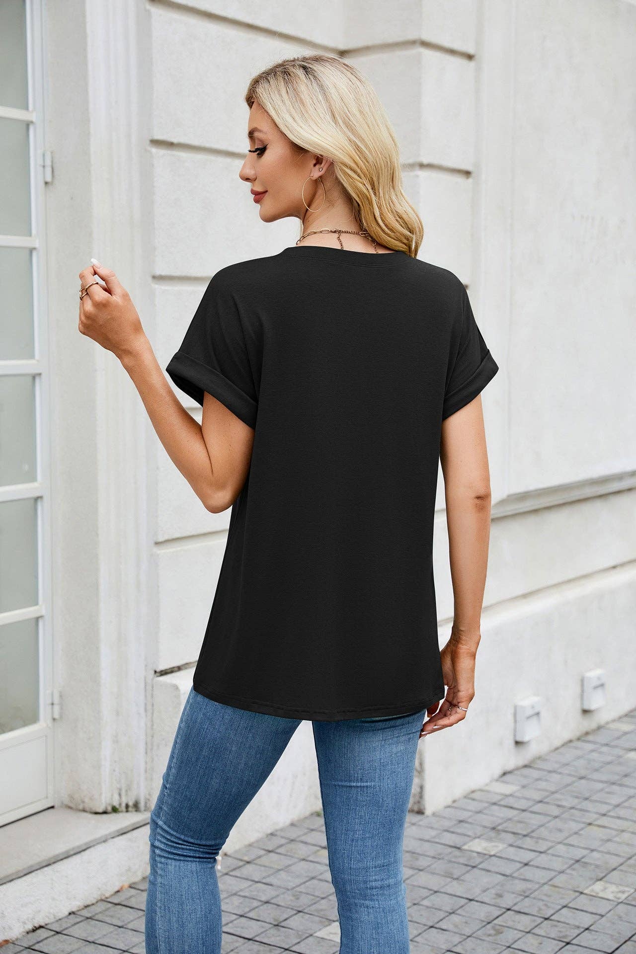 Lovesoft - Wholesale T-Shirt - Women's - Round Neck Loose Short Sleeve T-Shirt Top18