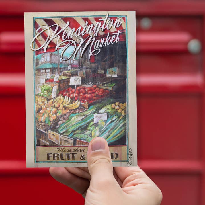 Totally Toronto Art/Sassy City Studio - Vendita all'ingrosso Cartoline - Cartolina di Kensington Market Toronto-Souvenir Regalo di Kensington4