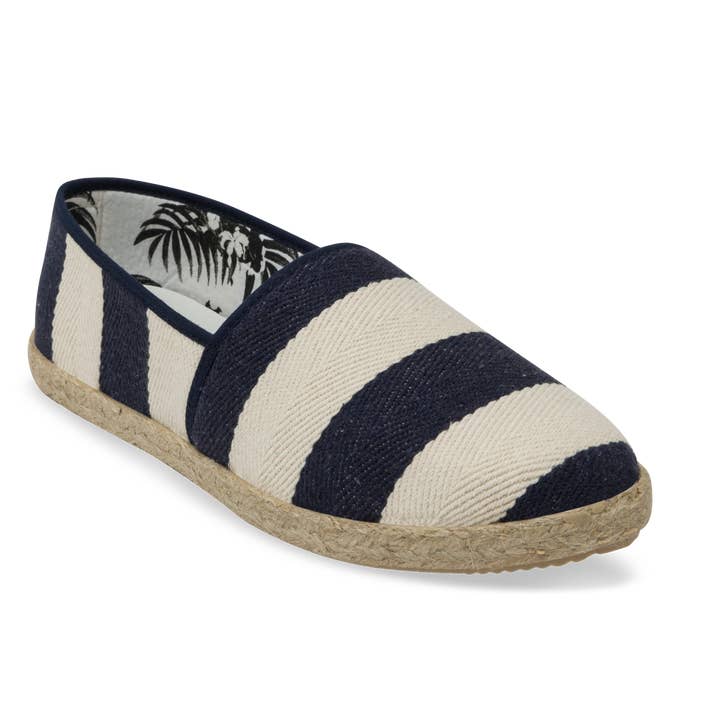 Mens Blue Carlos Slip on Plimsoll for wholesale by Flossy Shoes