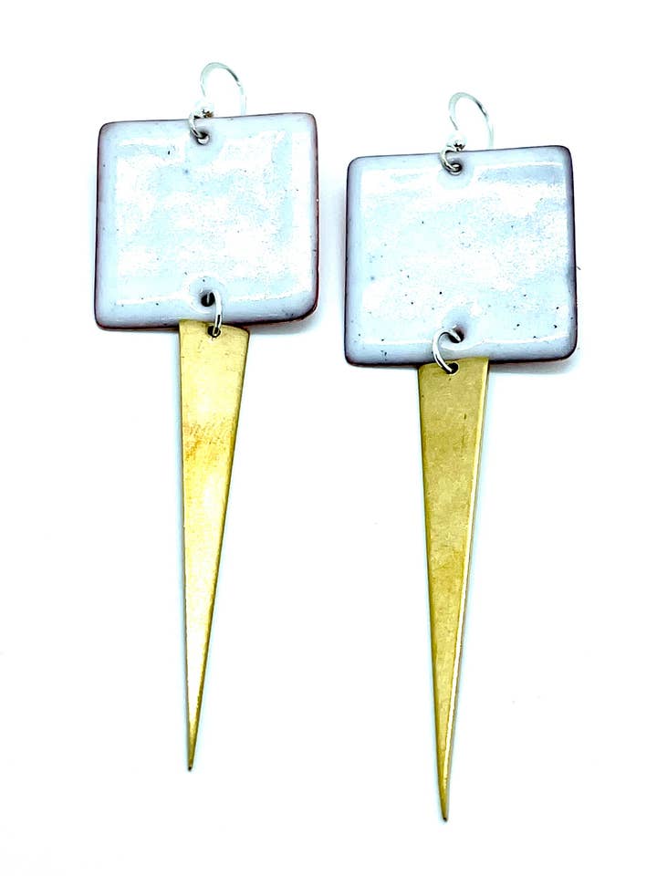 Daggers Enamel Earrings for wholesale by Union Studio Metals