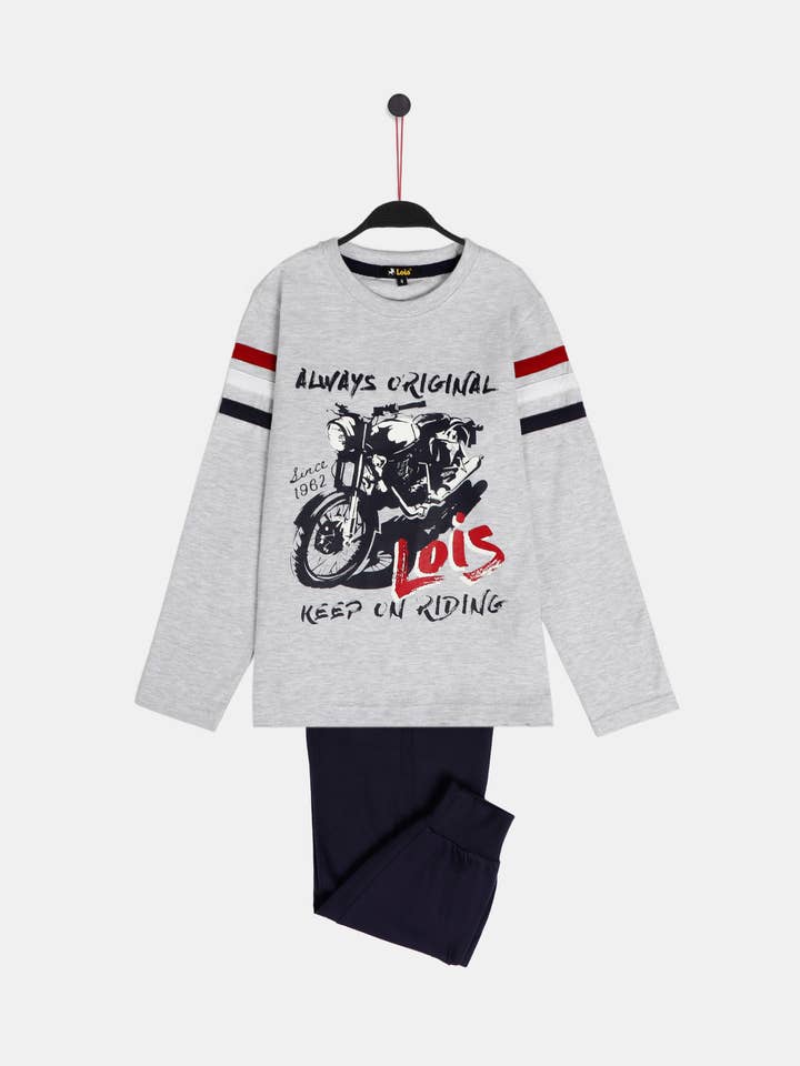 JASPER GREY LOIS Motor Long Sleeve Pyjamas for Boys for wholesale on Faire0