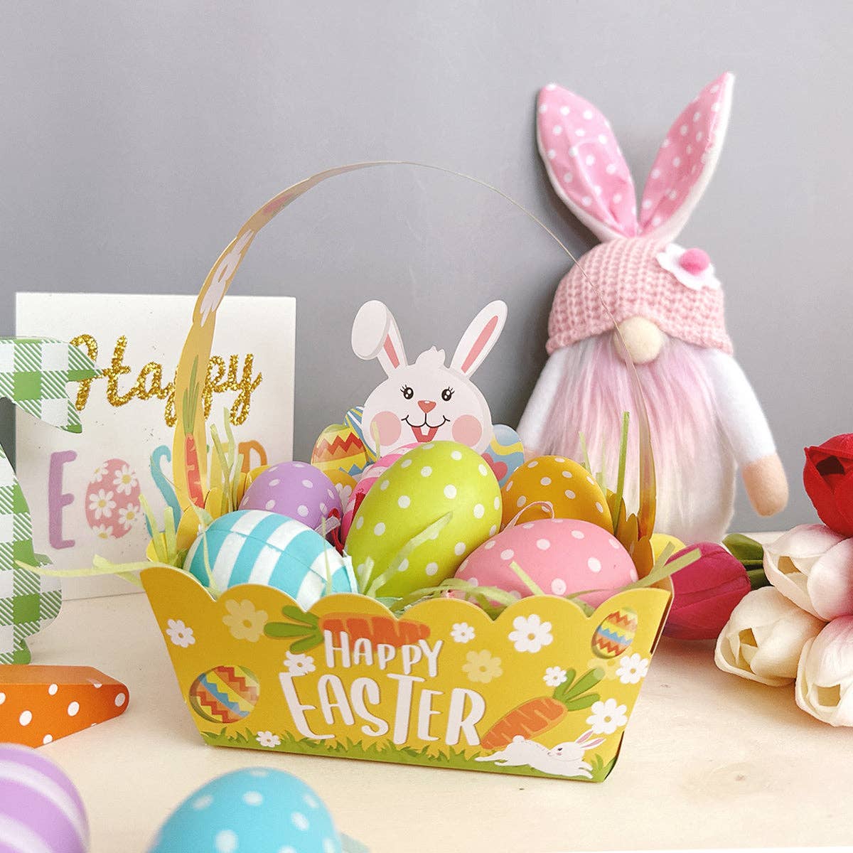 Wrapables.com - Wholesale Party Favor Bag/Box - Wrapables Easter Gift Baskets with Handle, Treat Boxes5