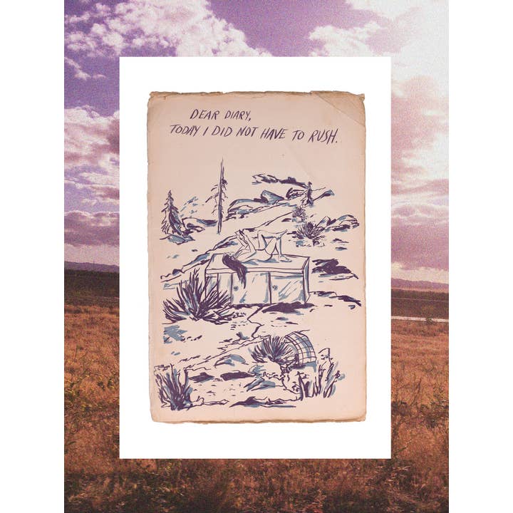 Lordcowboy - Wholesale Postcard - Dear Diary, Today I Did Not Have To Rush Postcards