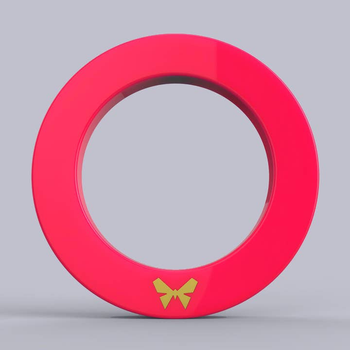 Coloured Resin Scarf Ring/ Pendant Pink for wholesale by Buzzi Italia