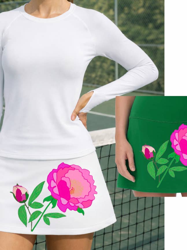 Skirt - Flower Power Skort for wholesale by Runway Athletics