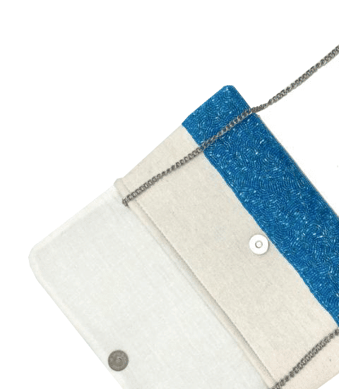 Pizzazz, Inc. - Wholesale Clutch - Dames - Blauwe kralenclutch met citroenen1