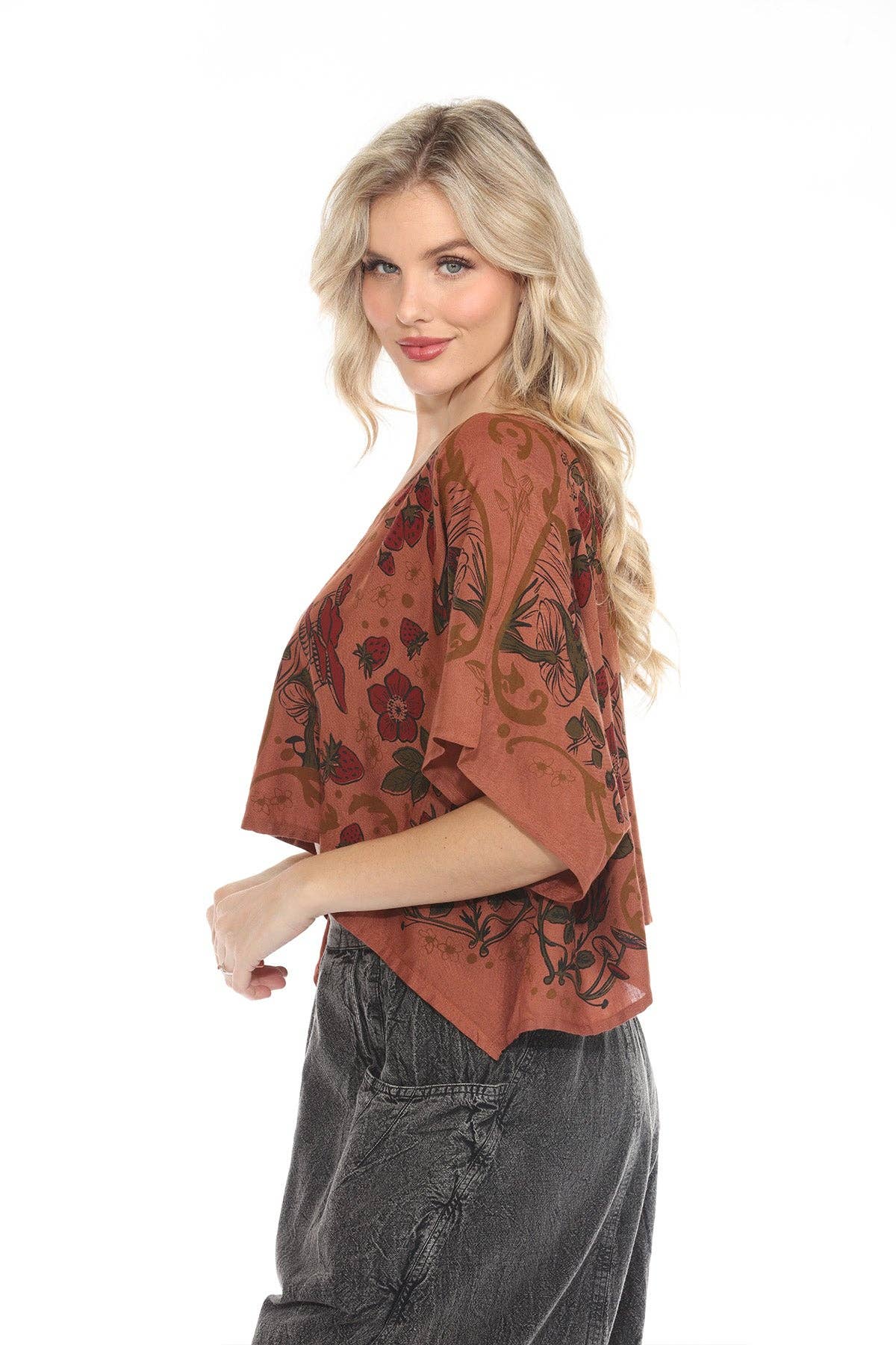 Lakhays Collection Inc. - Wholesale Blouse - Women's - Strawberry Frield Scarf Top3