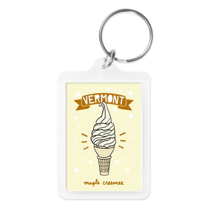 Porte-clés souvenir alimentaire Creemee Maple du Vermont pour la vente par Made by Nilina