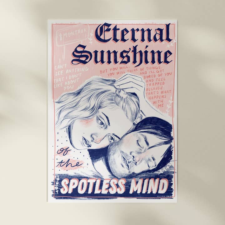 Eternal Sunshine of the Spotless Mind a4 print for wholesale by Spilt Milk Press