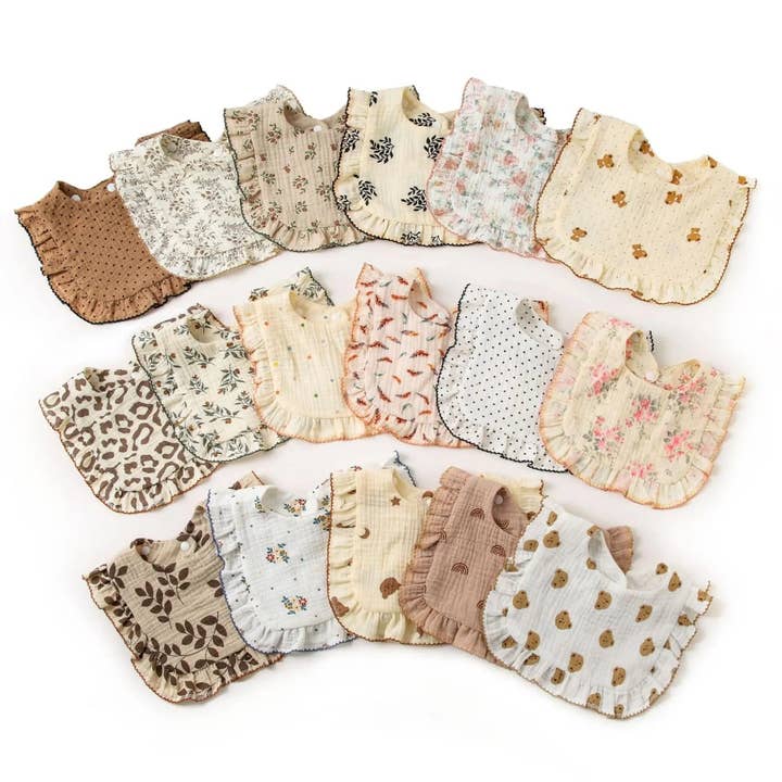 Cotton Socks - Wholesale Bodysuit (Non-Footed) - Baby - Printed bib 30×26cm organic cotton