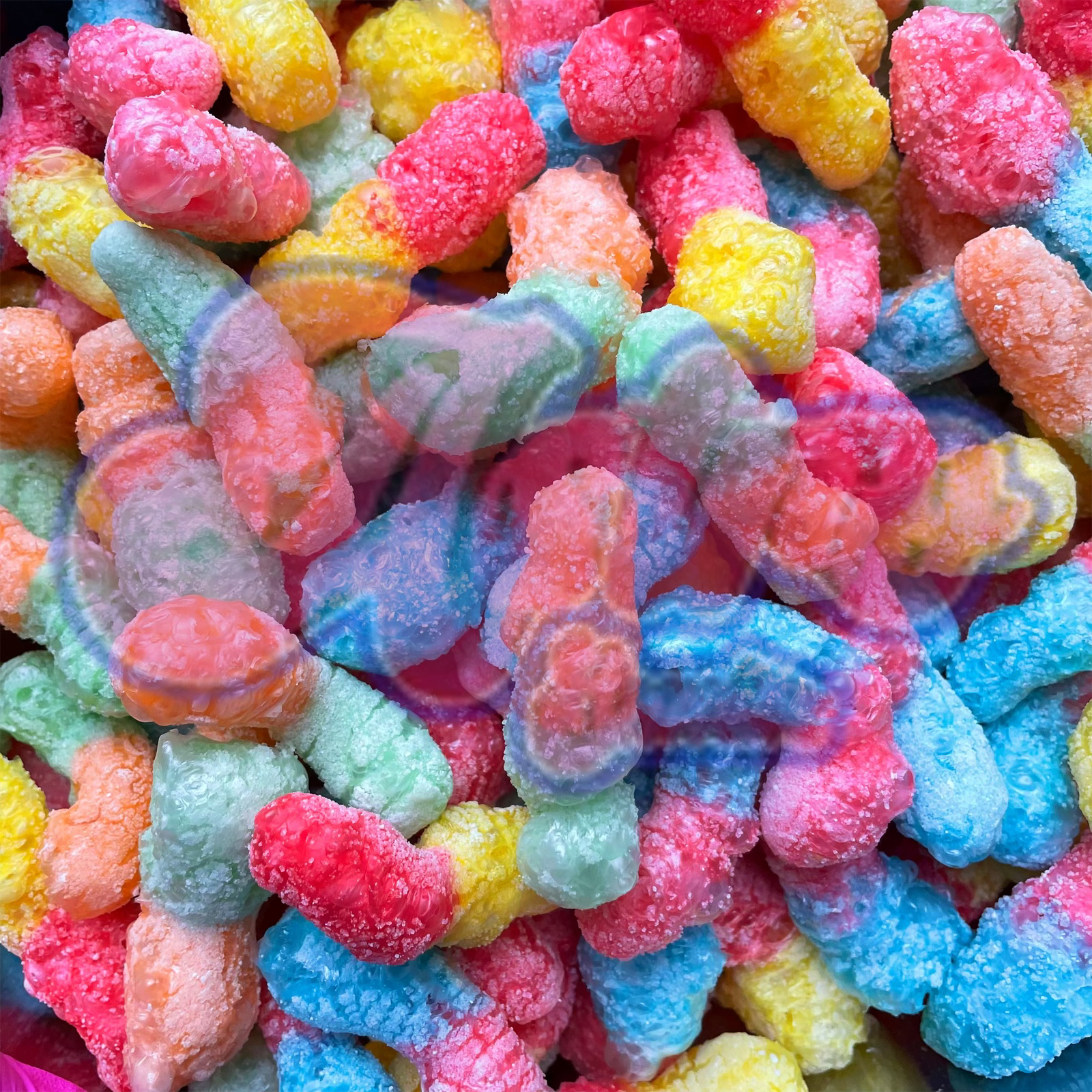 Astro Snacks - Vente Bonbons gélifiés - Vers gommeux aigres lyophilisés3