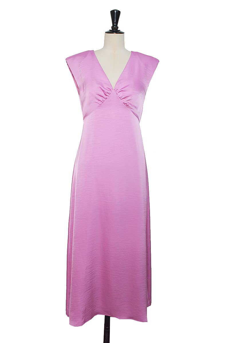 ELLI WHITE – Vestido - Mulher por atacado – Vestido comprido de cetim premium4