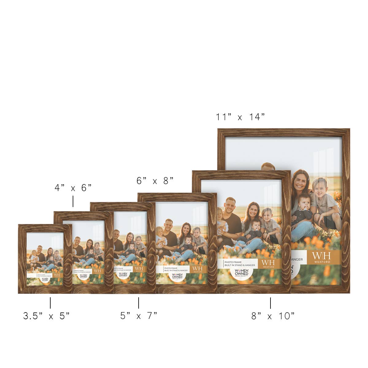 Wexford Home - Wholesale Picture Frame - Photo Frame, Real Wood with Wood Grain, Walnut11