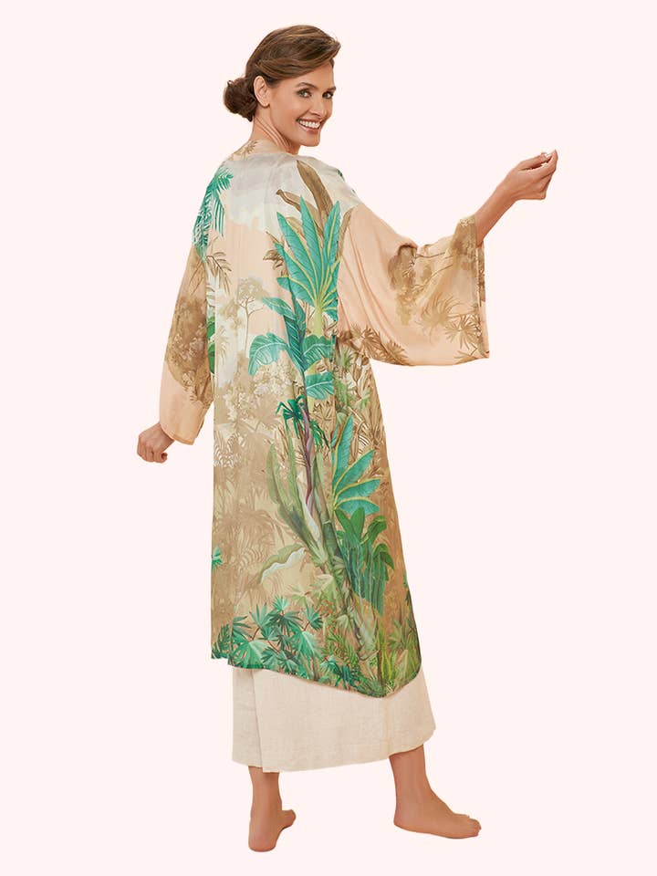Oasis Kimono Gown in Coconut for wholesale by Powder Design inc - US