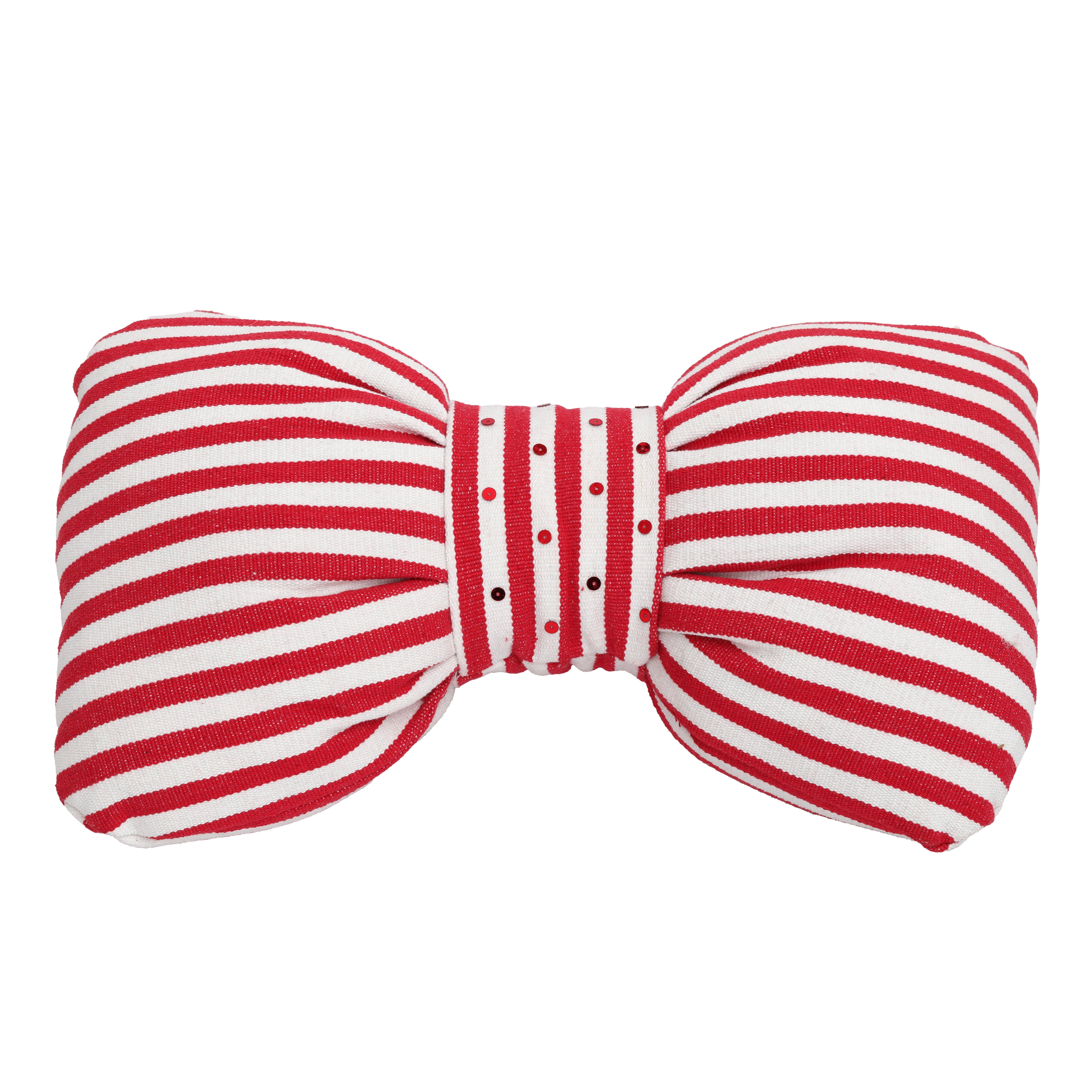 Vatican Homes – wholesale Dekorativ kudde – Röd & Vit Båge Kudde 16x9,5x4,5"0