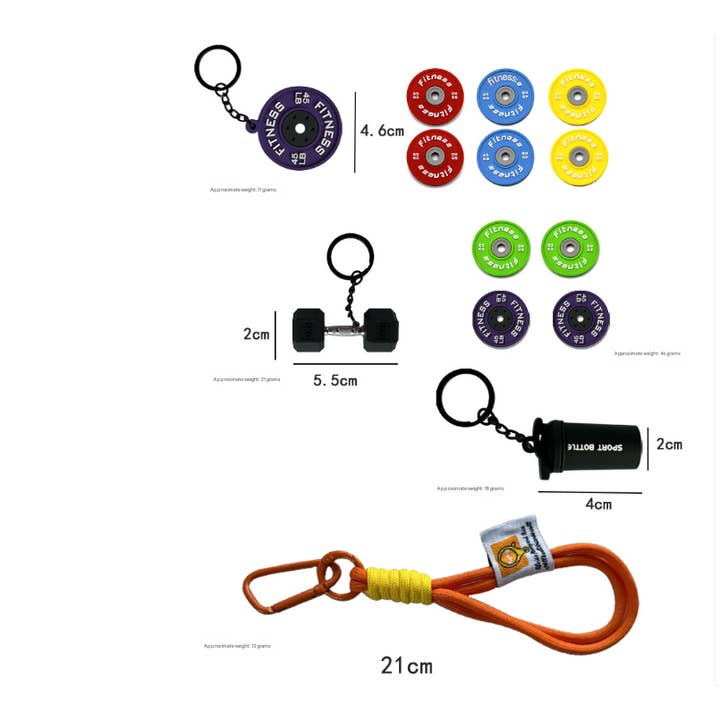 Little Trendy - Wholesale Keychain - Women's - Fitness Series Silicone Dumbbell Keychain Creative Gift1