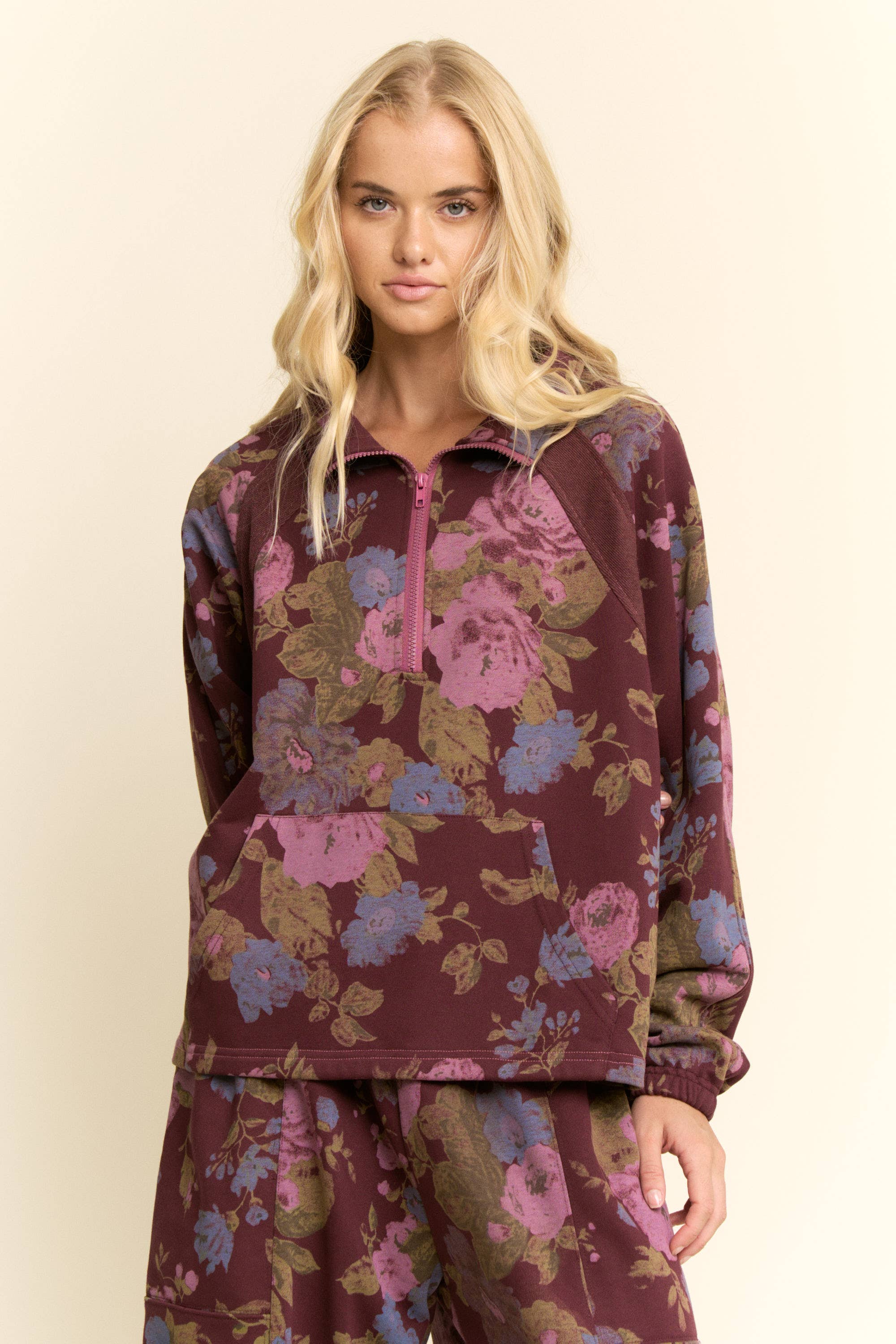 Davi & Dani - Wholesale Top & Pant Set (NOT Loungewear) - Women's - PLUS FLOWER SWEATSHIRT TOP ELASTIC WAIST PANT7