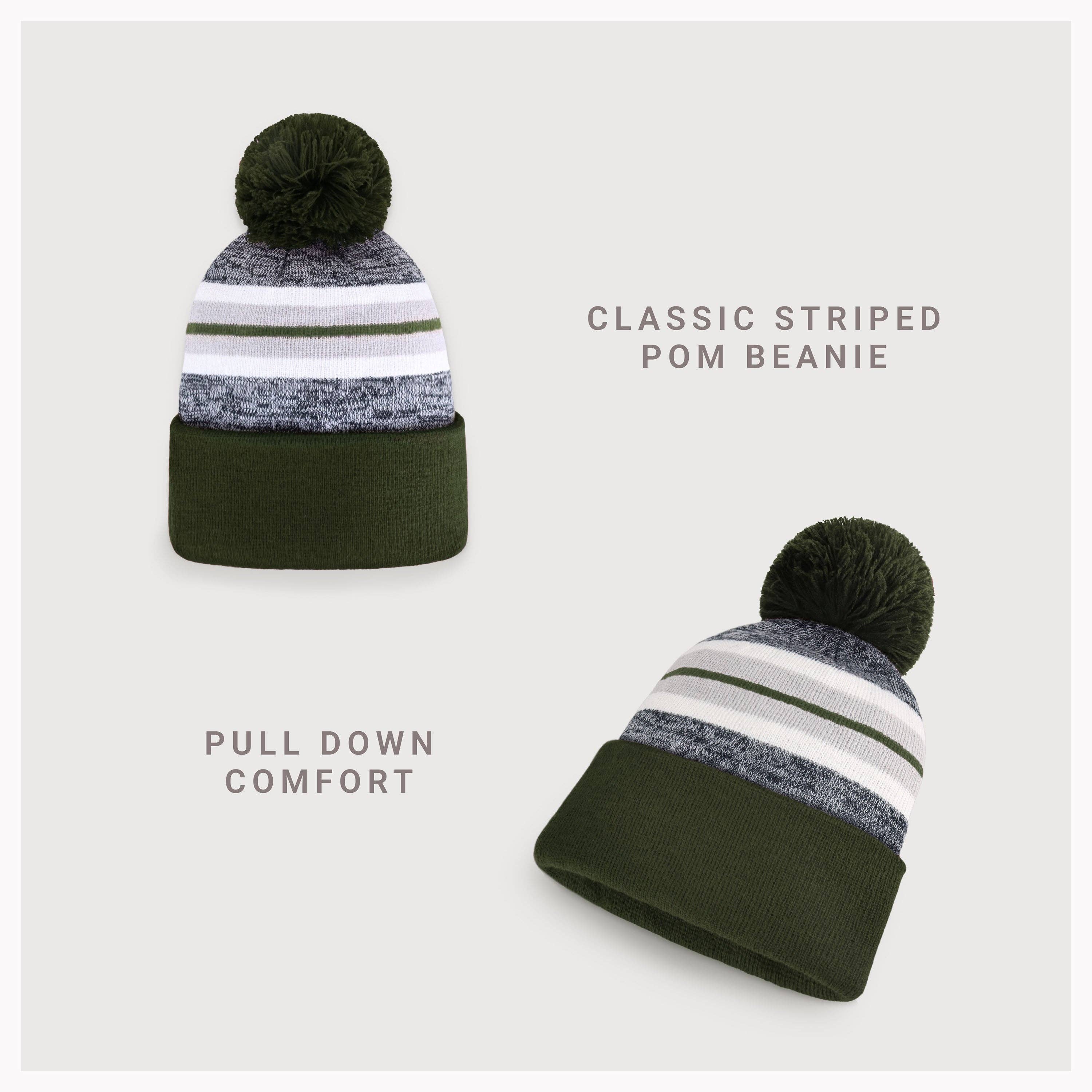 ChoKoLids - Vendita all'ingrosso Berretto - Donna - Berretto sportivo con pompon a righe CHOK.LIDS1