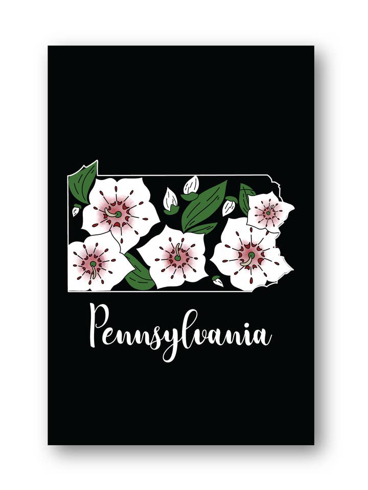 Love from Pennsylvania, Postcard for wholesale by The Gold Ink Press