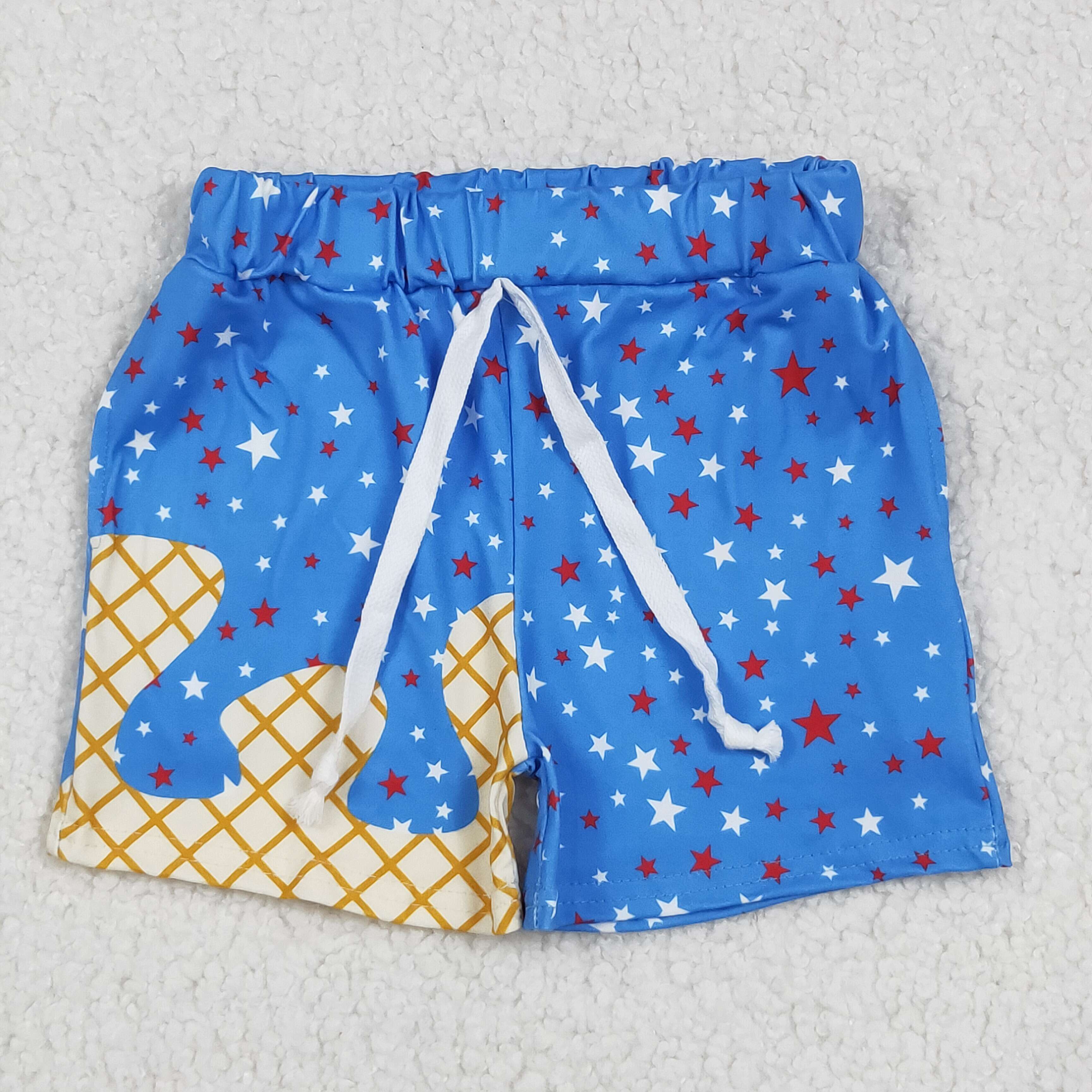 Aier Wholesale - Wholesale Shorts - Kids - Sibling Baby Boys Ice Cream Drip Sprinkles Stars Summer Shorts Bottoms7