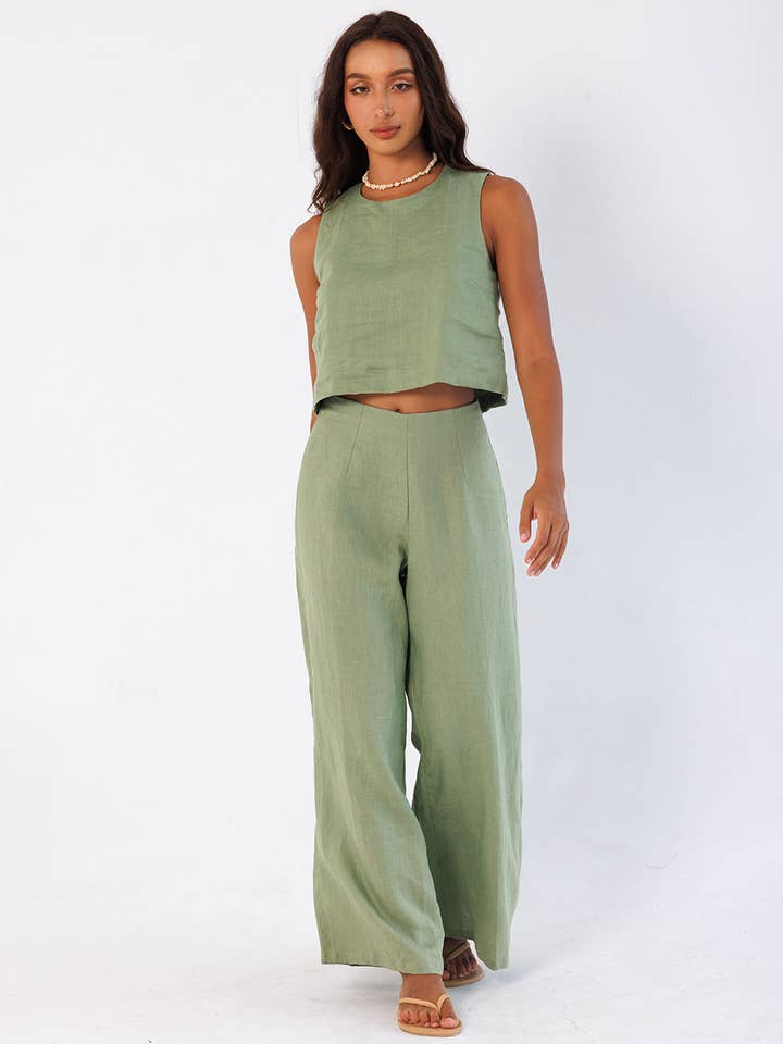Sonia Wide Leg Pants for wholesale by Bamboo Blonde
