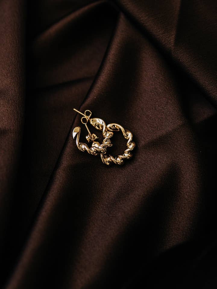 Ribbon Twist Hoops for wholesale by Sydney Rose Co.