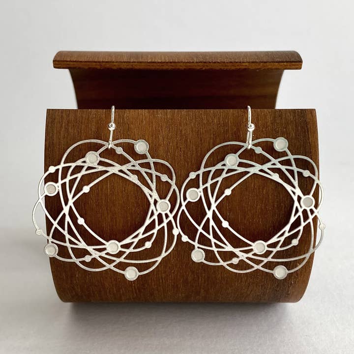 Orbit Silver Dangle Earrings for wholesale by Go Do Good