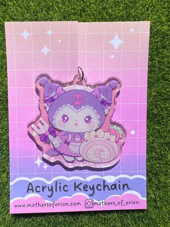 Sanrio Cake Keychain Kuromi for wholesale by Mothers Of Orion