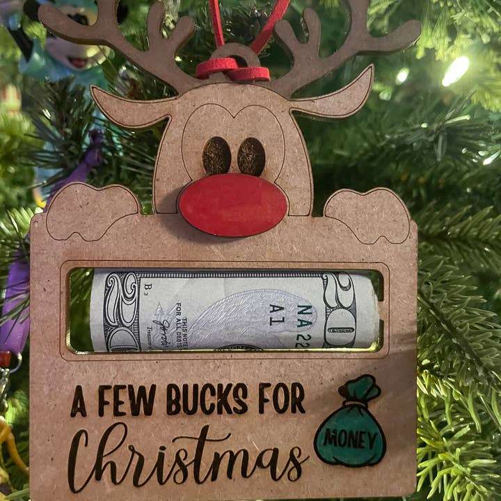 LivaBella Designs - Wholesale Ornament - Money Holder Christmas Ornament - A Few Bucks for Christmas