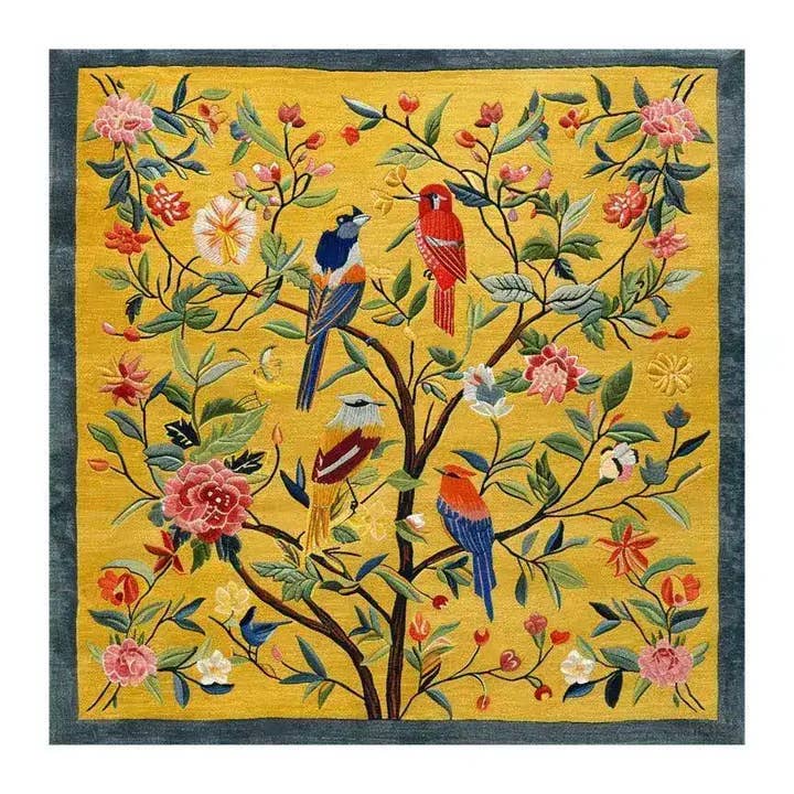 Floral Flock Harmony Hand Tufted Rug for wholesale by Maia Homes
