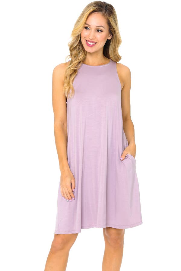 Burgundy Apparel - Wholesale Dress - Women's - TANK DRESS WITH POCKETS20