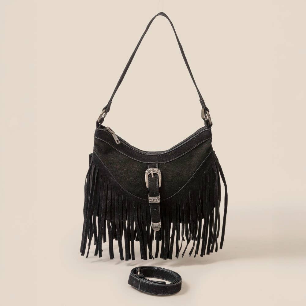 Anarchy Street - Wholesale Crossbody Bag - Women's - Suede Cascade Fringe Shoulder Bag9