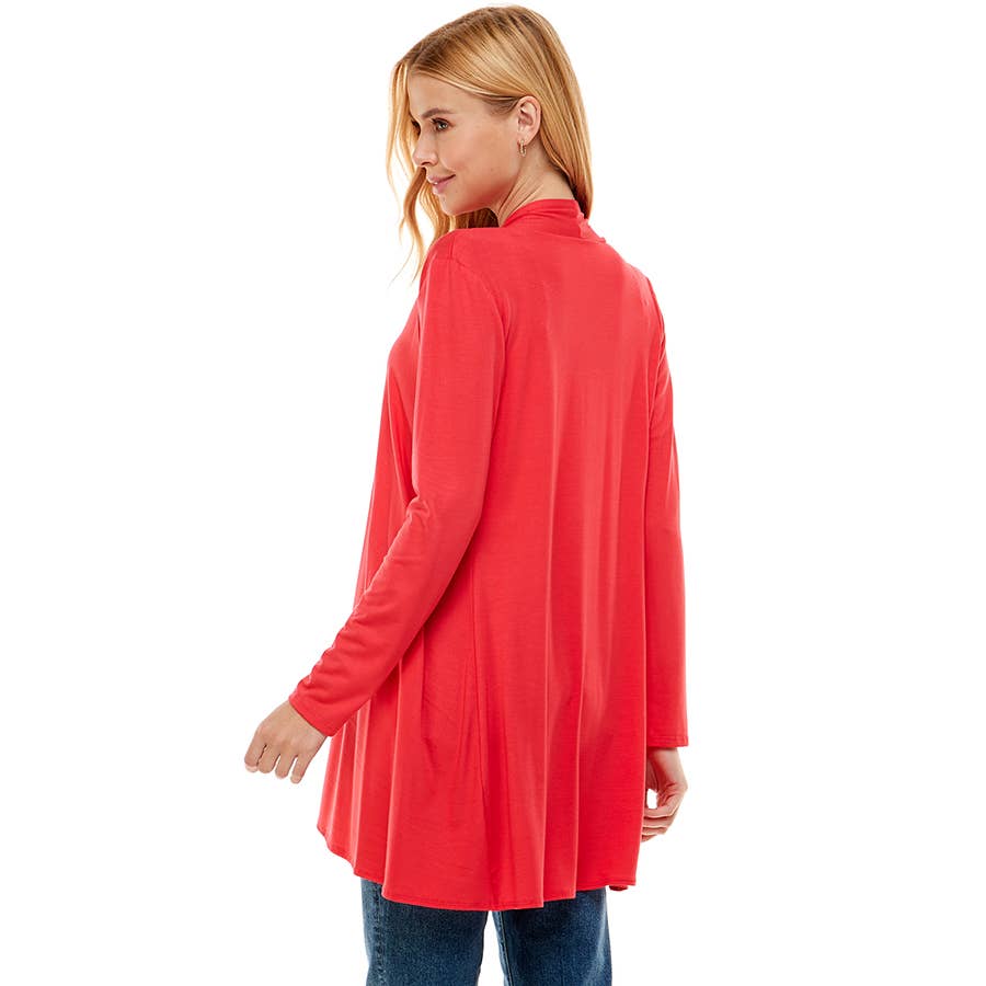 Azules Clothing - Venta al por mayor Cárdigan - Mujer - Cárdigan drapeado de manga larga con parte delantera abierta60