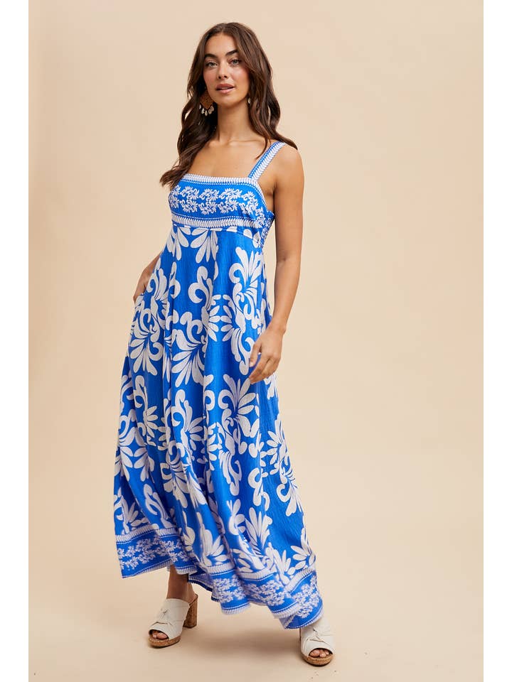 In Loom - Wholesale Dress - Women's - RESORT BORDER PRINT MAXI DRESS