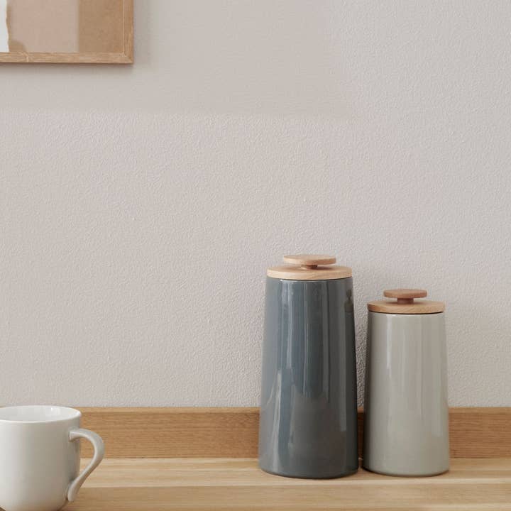 Studio Nordhaven - Wholesale Jar - Emma storage jar, tall - dark grey