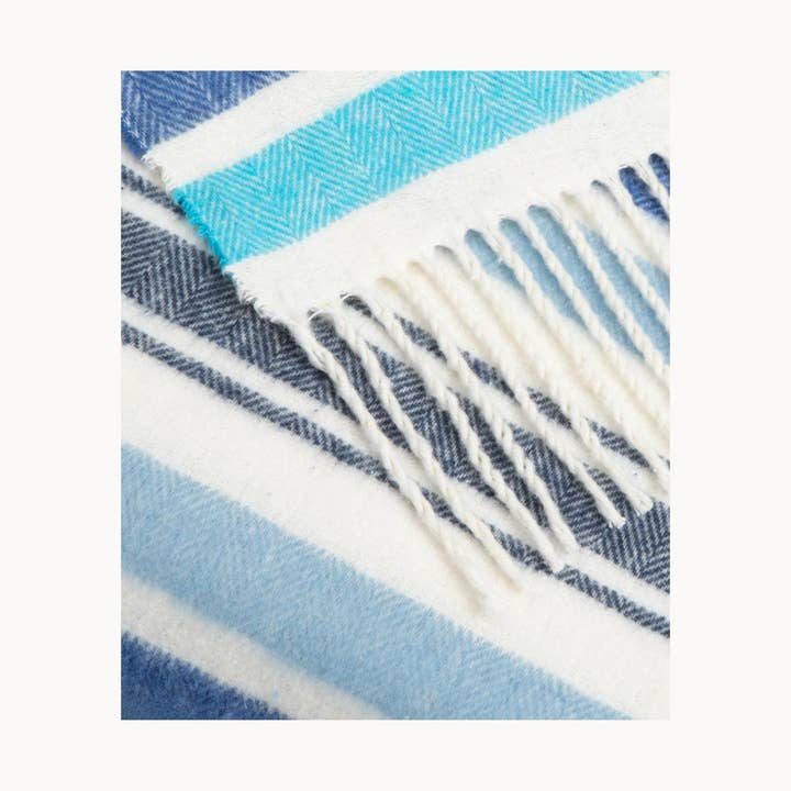 SOFIA TOSCANO - Wholesale Throw Blanket - Super Soft Babele Stripe Blanket in Recycled Cotton with Stripes1