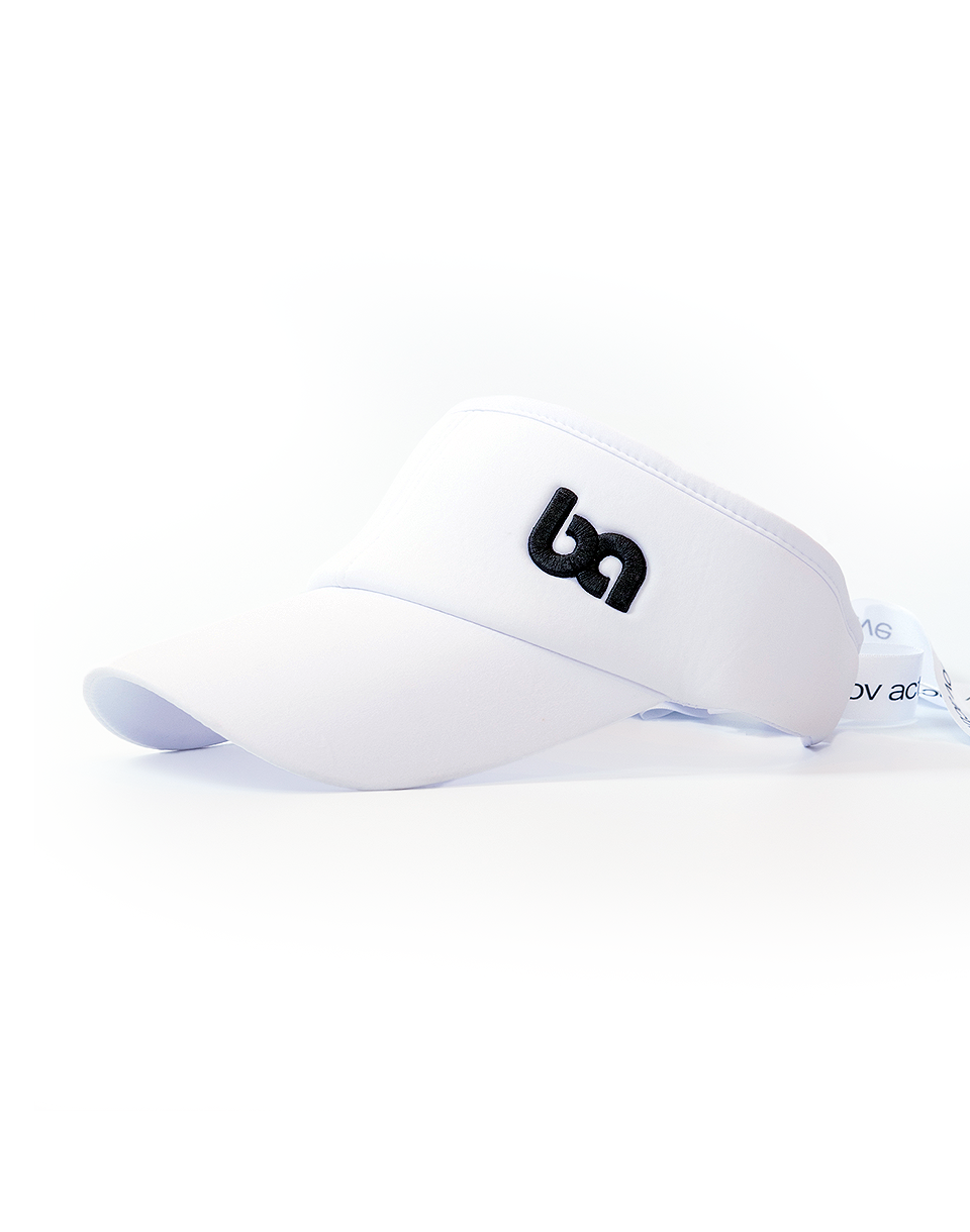 Bov active - Venta al por mayor Visera - Mujer - Visera solar con cinta de cola de caballo, color blanco2