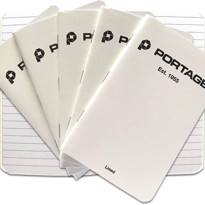 Portage Notebooks – Caderno por atacado – Bloco de notas para campo | 3,5" x 5,5" | 64 Páginas (pacote de 6)2