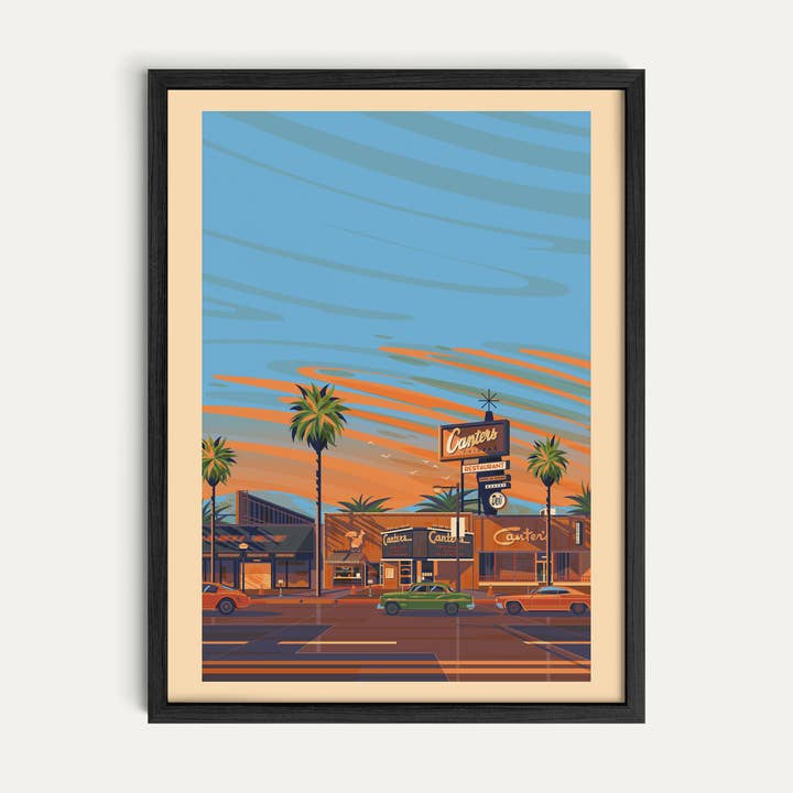 Canter's Deli – Los Angeles Art Print for wholesale by George Townley Store