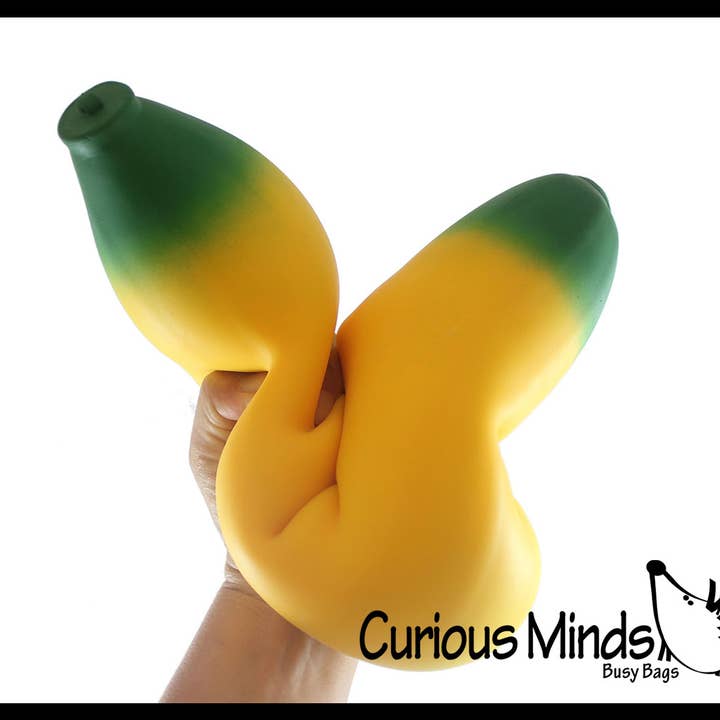 Curious Minds Toys - Vendita all'ingrosso Giocattolo squishy - Bambini e neonati - Jumbo Doh Banana Frutto Morbido Ripieno di Soffice Fluff da Stringere Squishy2