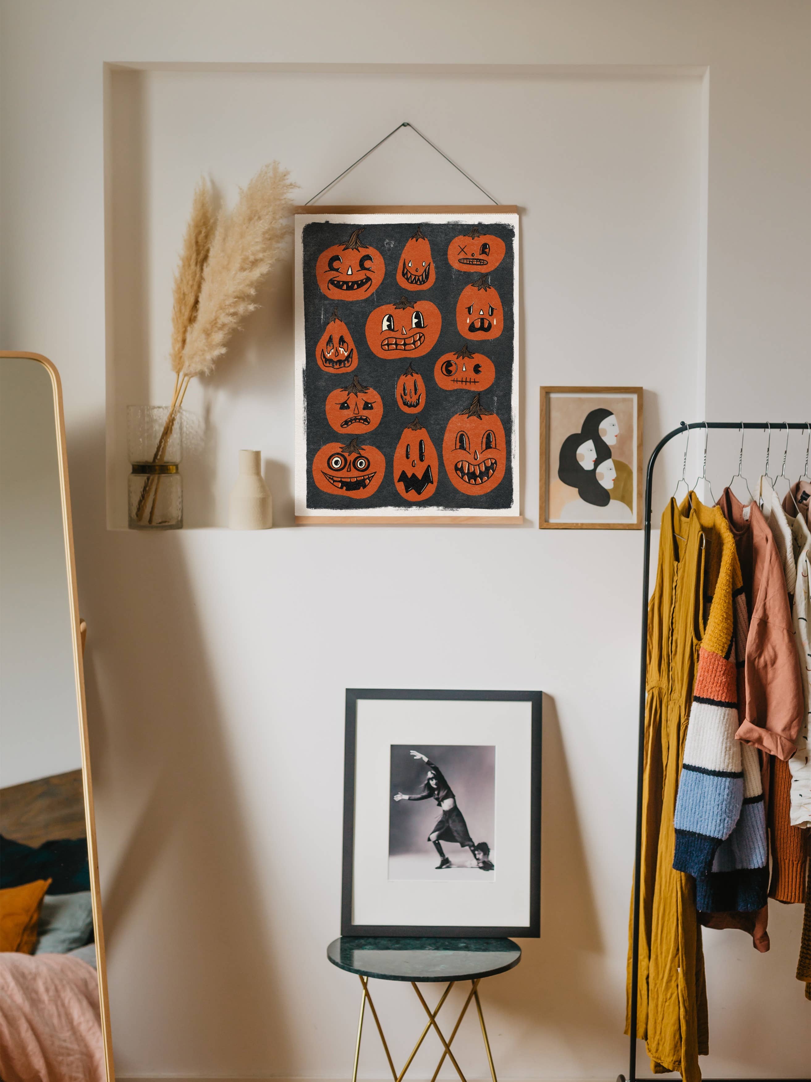 Molly Illustration - Wholesale Art Print - Jack O Lantern Halloween Print 9x12inches1