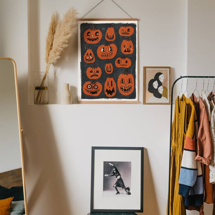 Molly Illustration - Wholesale Art Print - Jack O Lantern Halloween Print 9x12inches1